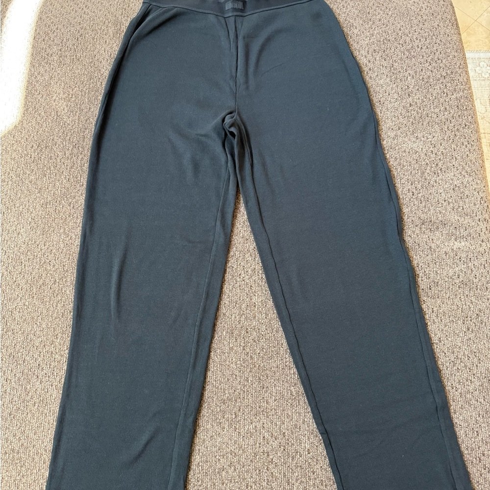 SKIMS Black Wide Leg Pants